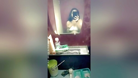 Indian babe in a sexy lingerie shows off her big boobs