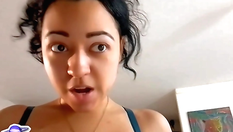 Hot amateur brunette with a hairy pussy and hairy ass