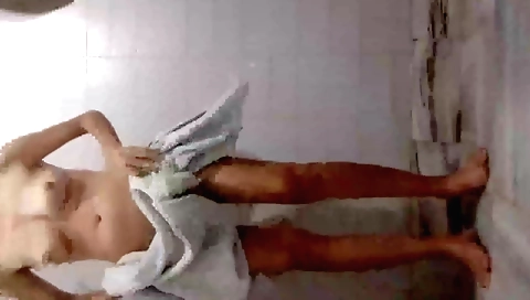 Indian babe naked in the village in homemade webcam video