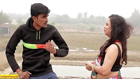 Indian teen faces her husband's cock in amateur porn video