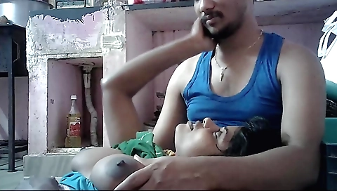 Hot amateur video showing a brunette with big tits