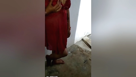 Indian amateur brunette gets fucked in her sexy dress
