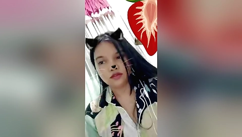 Solo female in tamil video with a mouth to mouth bite