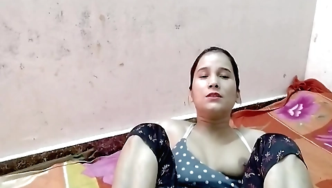Indian girl with a pretty face enjoys playing with her fingers