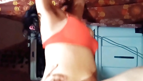 Hot indian woman has a huge fuckstick in her pussy