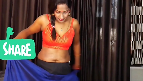 Indian brunette solo video with a big ass and a big ass