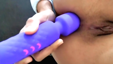 Indian babe with sexy legs took sex toy to her room