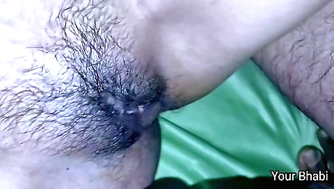 Amateur indian hairy chick handjob to a horny dude