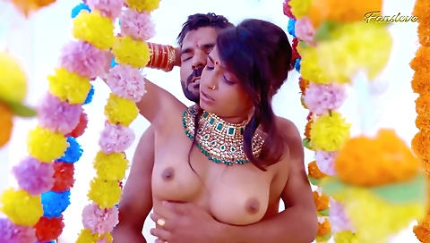 Indian bhabhi wedding night with a very hot bhabhi