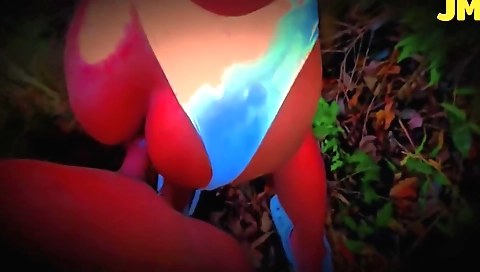 Camping sex in the jungle with a couple of horny girls