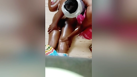 Indian massage wife fucked by her husband's friend