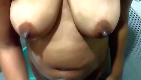 Indian teen with big natural breasts fucks in her boyfriend's pants