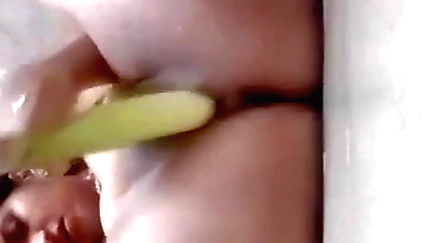 Hot amateur brunette fingered while masturbating with vibrator