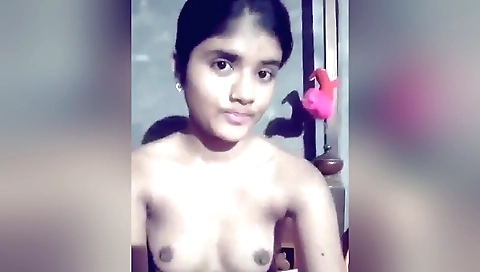 Indian brunette shows her perfect body on cam video