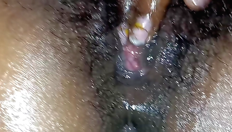 Amateur female enjoys dildo sex with her hairy pussy