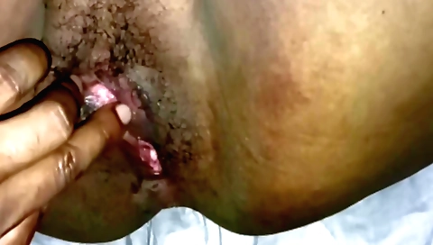 Indian porn video showing a hairy pussy of a friend