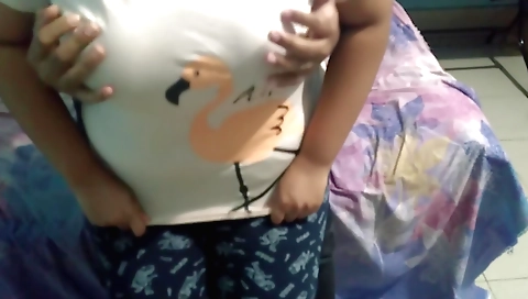 Indian busty slut with big boobs fucks in her pussy
