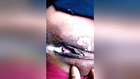 Indian chick gets a creampie after riding a hard dick