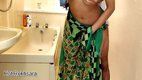 Indian brunette neighbor gets fucked in the hotel room