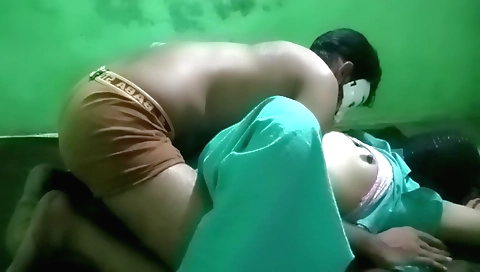 Indian stepmom and her daughter are humped on the bed