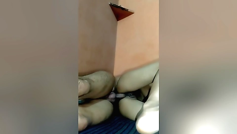 Bhabhi is getting her pussy fucked and her ass stuffed with cum