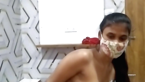 Indian hottie with big tits sucks her husband and fucks