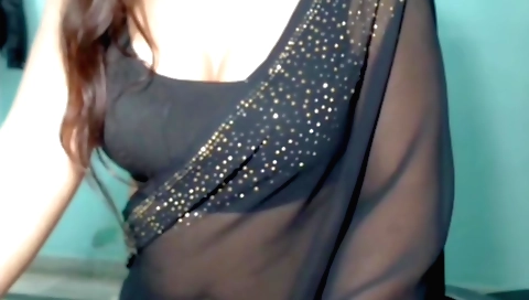 Indian brunette gets naked and dances with her lover