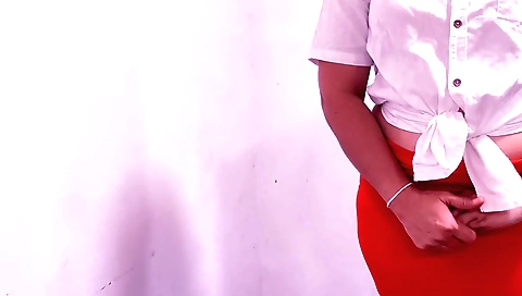 Indian slut with small tits gets fucked in the office