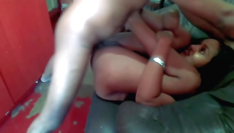 Indian brunette enjoys a big cock in a homemade vid