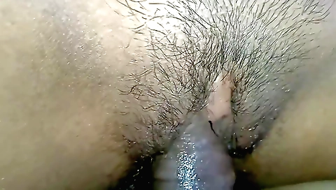 Indian brunette has hairy pussy in homemade porn video