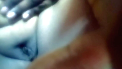 Amateur teen spreads her sore pussy lips and rubs them together