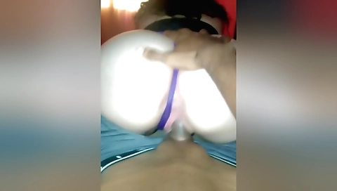 Indian brunette babe with a nice ass rides a cock in hd