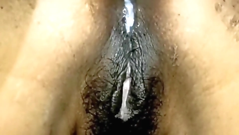 Indian girl covered in cum in backyard on amateur porn