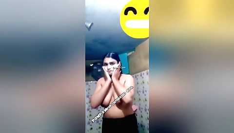 Indian babe with big boobs and hairy pussy in amateur video