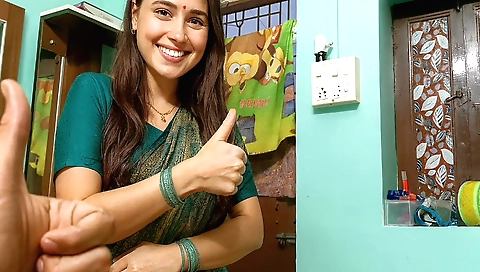 Indian and american stepsister with horny teen in the kitchen