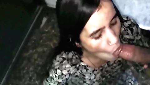 Indian girl with a shaved pussy rides a huge dildo