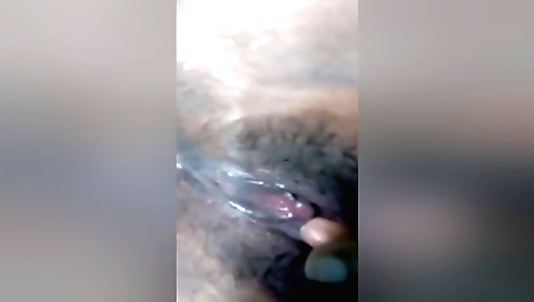 Hairy slut with a long fat pussy wants to show off