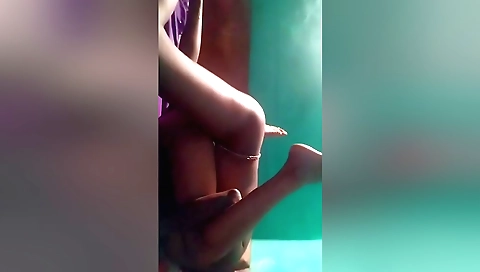Indian brunette wife fucks her husband with passion