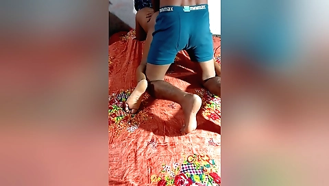 Indian amateur brunette takes a cock in her sweet pussy