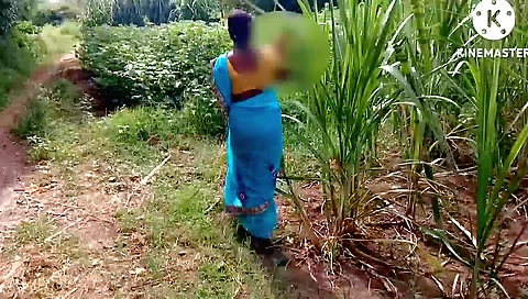 Busty indian girl is with her lover in the outdoor video