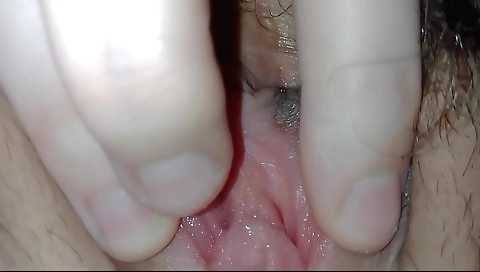 Sexy blonde amateur with a sexy hairy pussy doing it
